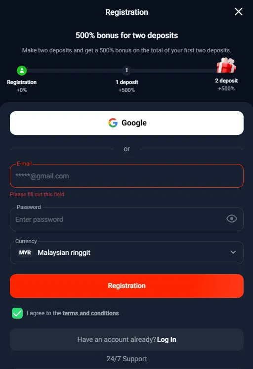 register in the app topx